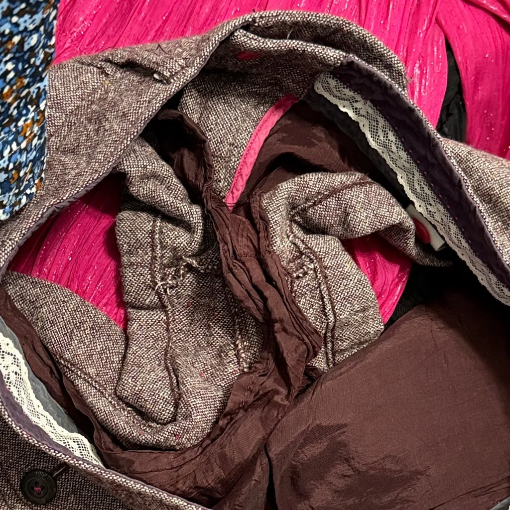 American Eagle 💖  Purple Tweed Wool Micro Mini Low Rise Y2K Shorts - Image 6