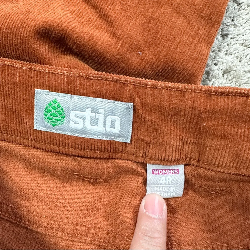 Stio Women’s Organic Cotton Rivet Corduroy Pants Mid Rise Outdoor in Mustang 4R Orange Size undefined - Image 12