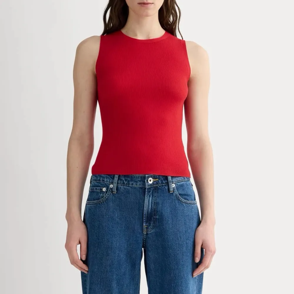 Everlane Sweater Tank Ultrasoft Merino Classic Red Large - Image 4