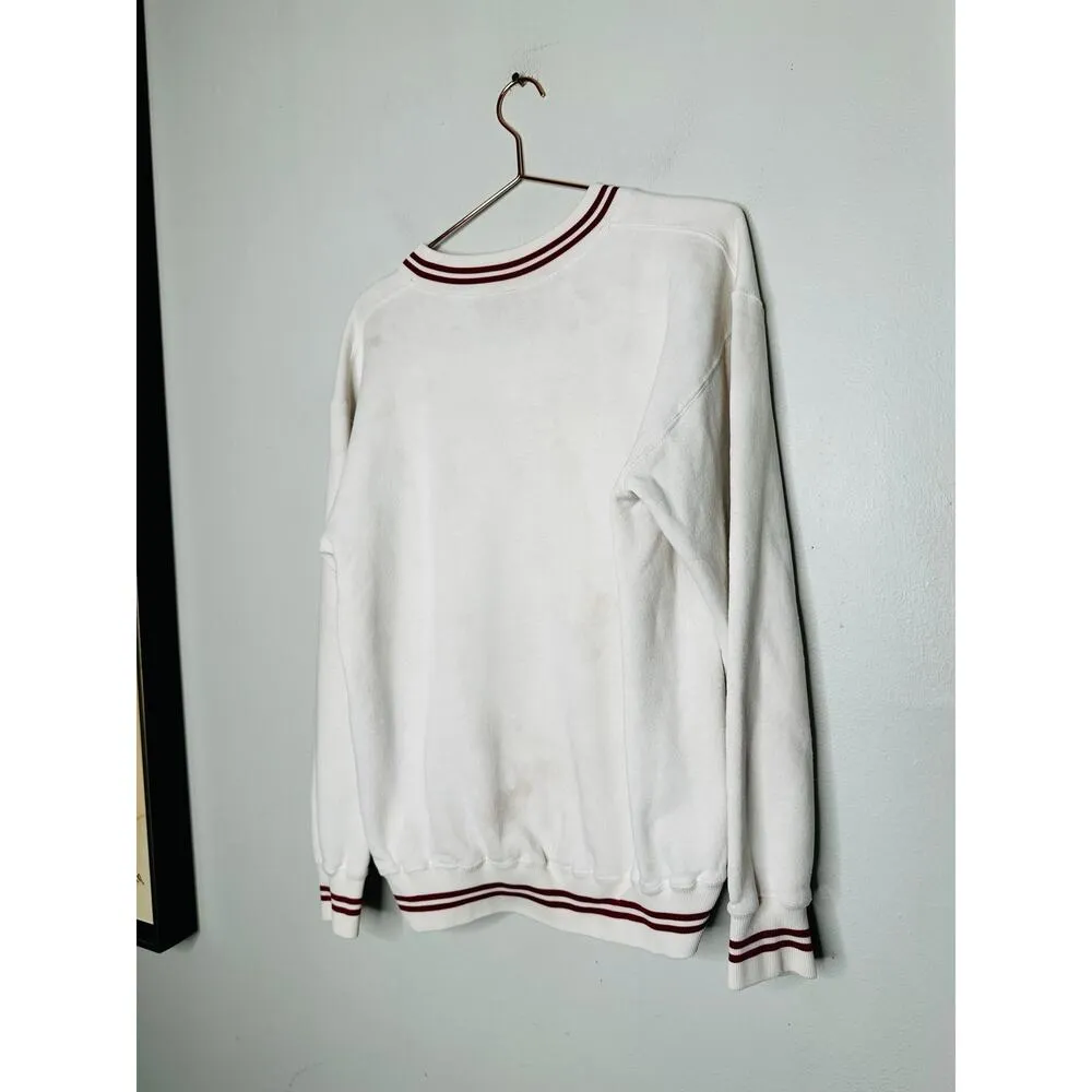 Russell Athletic Oklahoma OU University 90s V-Neck Oversized Sweatshirt Size L - Image 8