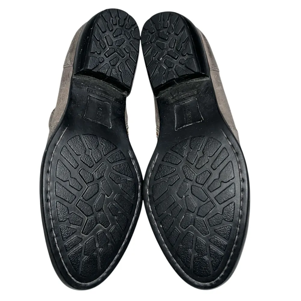 Born Taupe Gray Distressed Leather Burnished Lovise Booties Boots Shoes size 8 - Image 9