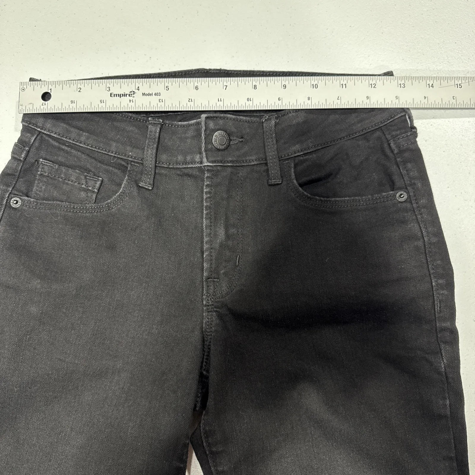 Old Navy Women's Jeans Pop Icon Skinny Mid-Rise Black Denim Pants Size 0 Stretch - Image 5