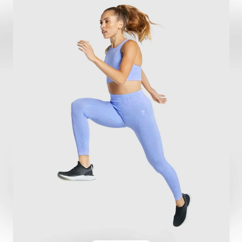 GymShark purple and blue leggings 
ADAPT ANIMAL SEAMLESS size small high waisted - Image 4