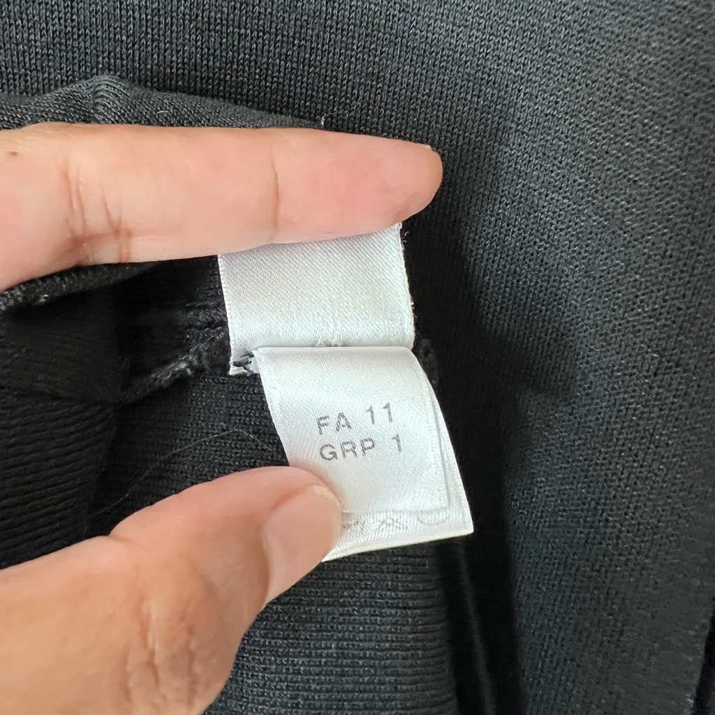 St. John Black Wool Blend One‎ Shoulder Dress Size 6 Asymmetrical Sleeve - Image 7