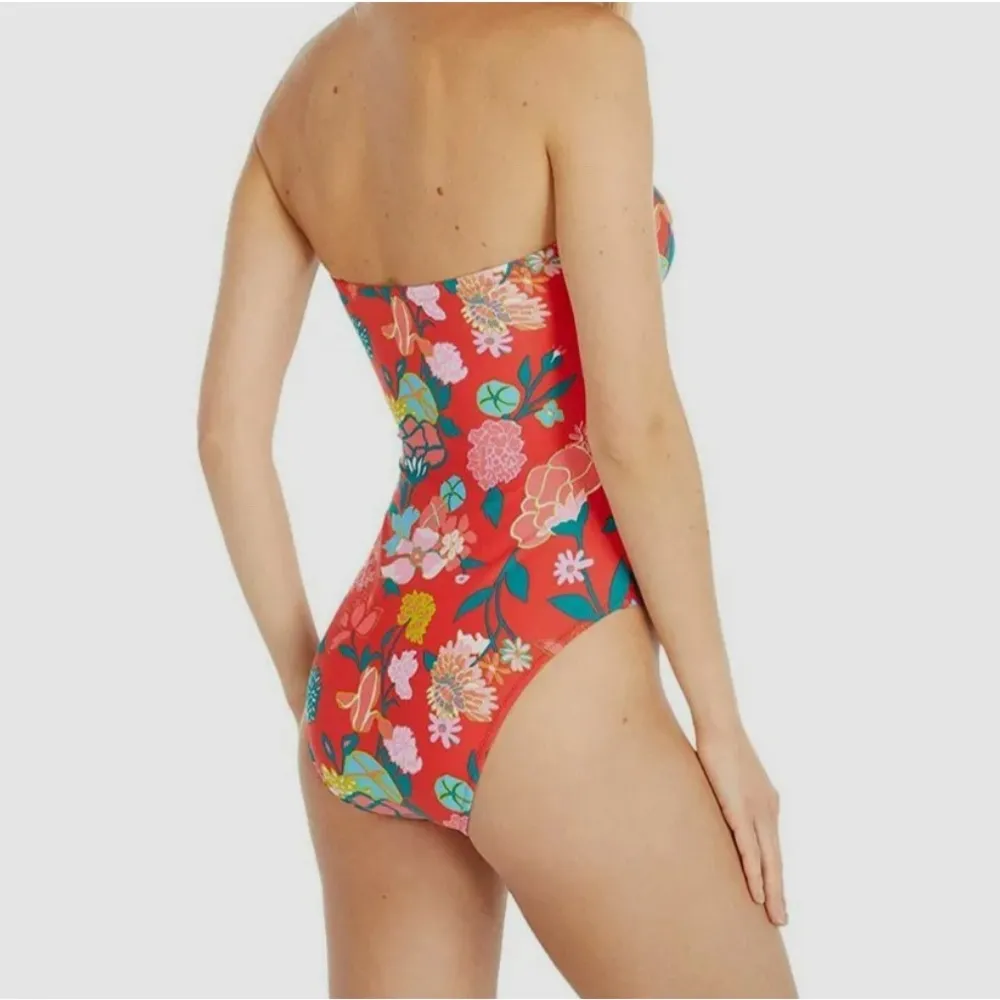 J.Crew Bandeau Ring One-Piece in Painted Floral, Size 8 New with Tag - Image 4