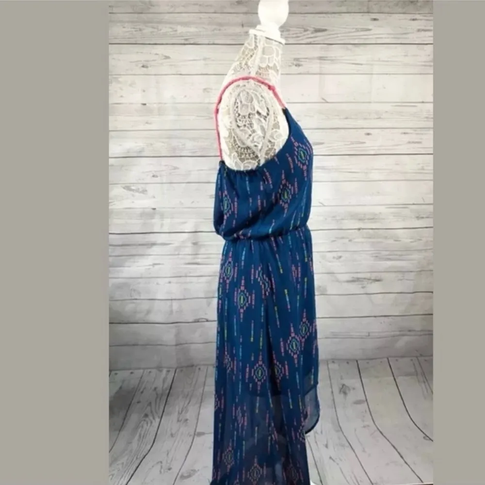 Xhilaration Maxi Dress Sleeveless High Low Tribal Boho Festival Summer Large NEW - Image 4