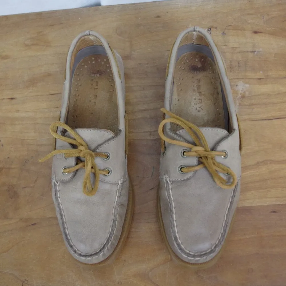 Ladies' Sperry Top Sider Brown Leather Boat Shoes Size 7.5M - Image 7