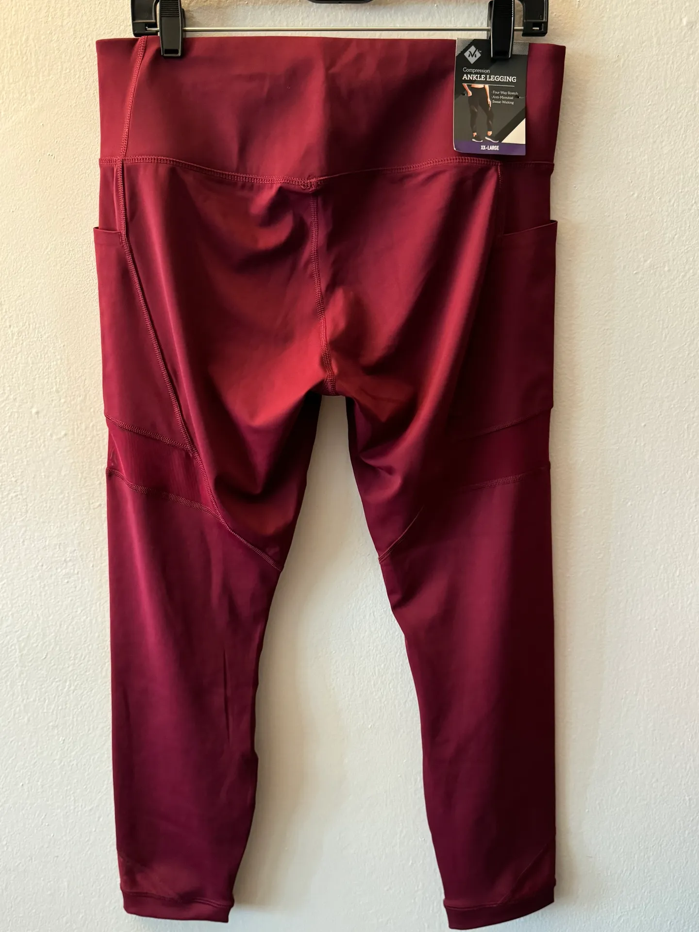 Burgundy Compression Ankle Leggings XXL - Image 7