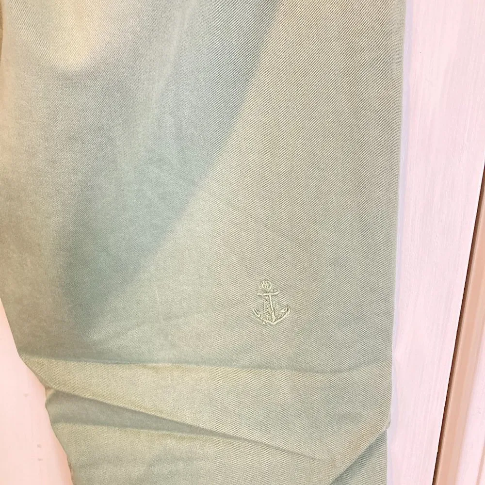 Monocrom women's size 29 heavy twill stretch cotton marina trousers 31x30 32x30 Green - Image 6