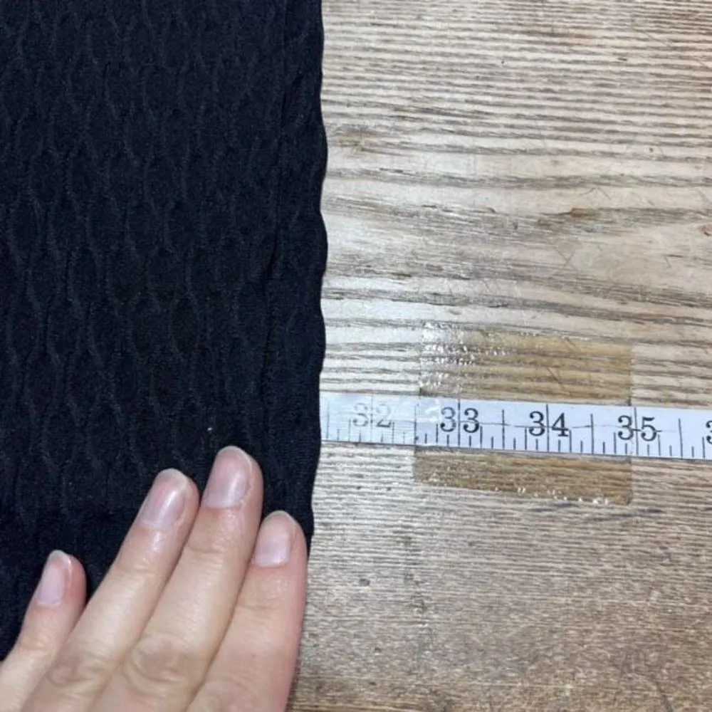 Jordan Taylor Womens Waffle Knit Sleeveless Hooded Swim Cover-Up Black Sz Medium - Image 6