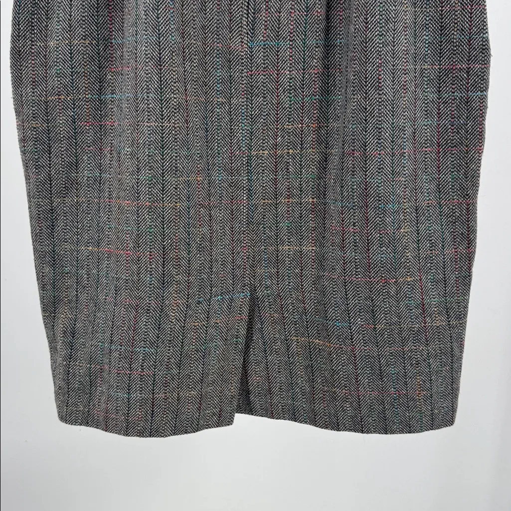 Norton McNaughton Multicolor Tweed pencil Skirt knee length 14 vintage wool - Image 4