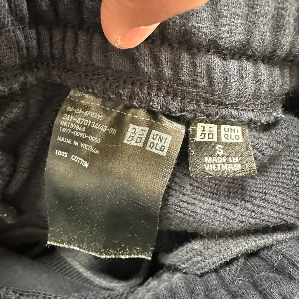 Uniqlo Women’s Washed Jersey Jogger Pants Pull On Loungewear in Navy Size S - Image 11