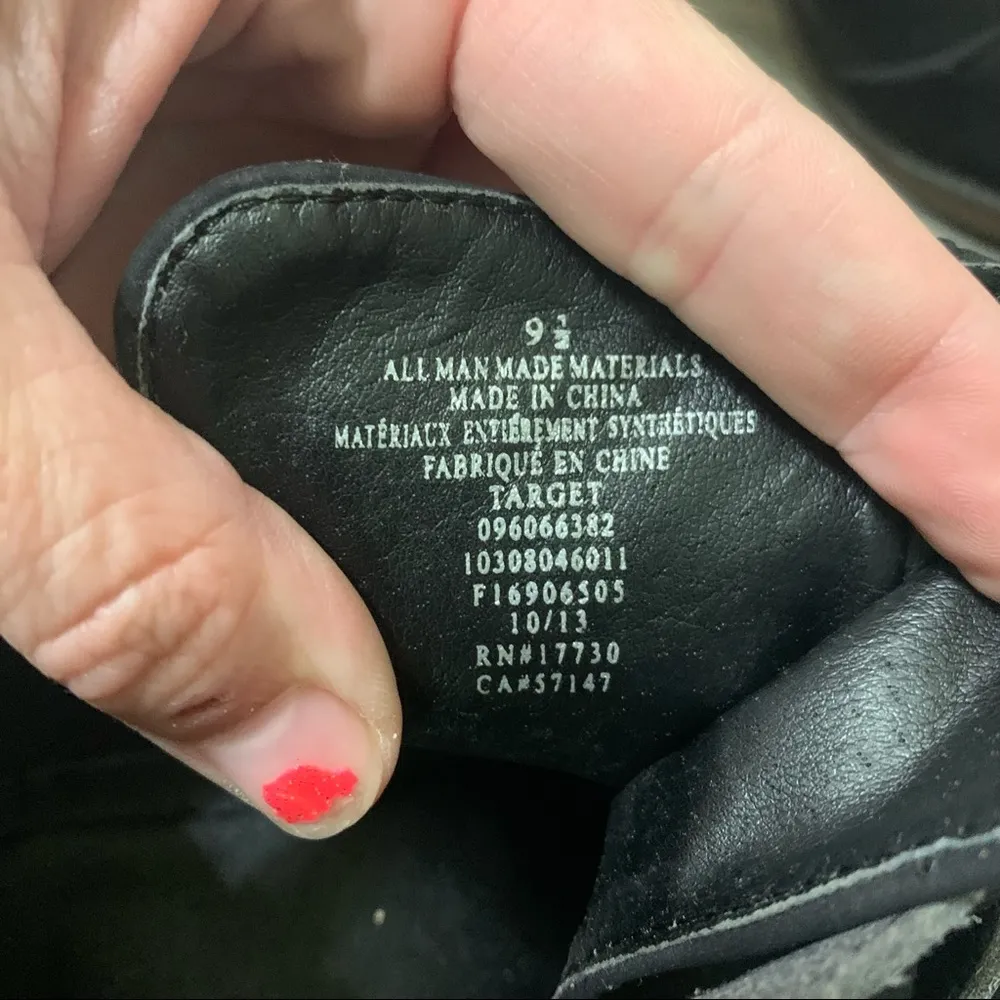 🌿Target Black Criss Cross Buckle Heel Boots; 9.5 - Image 6