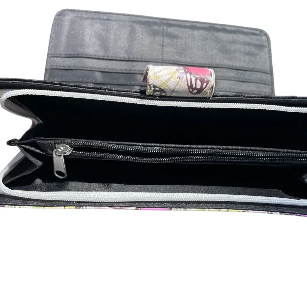 Mundi Butterfly Print Women's Wallet - Pink and Cream - Image 6