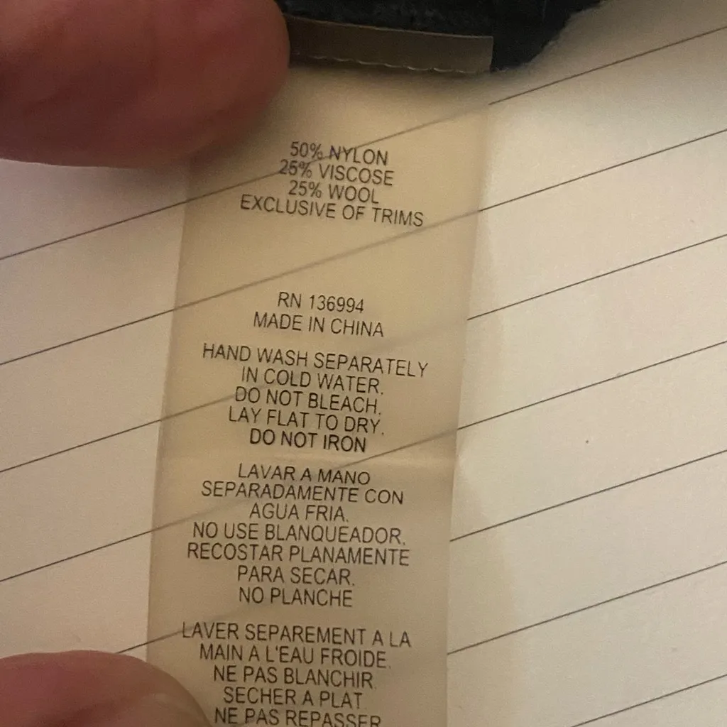 Vila Milano Womens Wool Blend Black Long Sleeve High Neck Top Shirt L Jeweled - Image 8