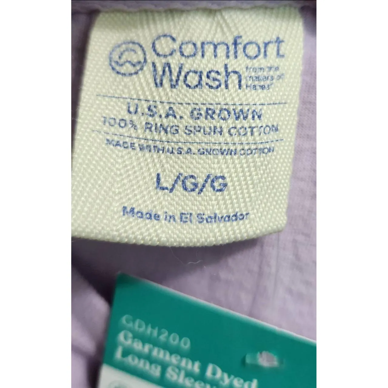 Comfort Wash Long Sleeve Tee Womens Size Large Purple Crew Neck Cotton‎ - Image 4