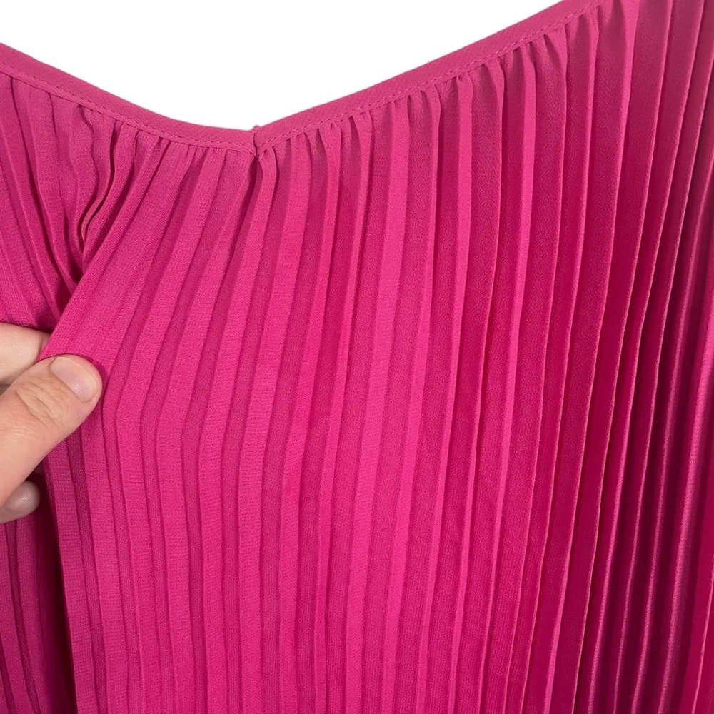 BCBGeneration Pleated Popover Mini Dress in Pink Size S - Image 8