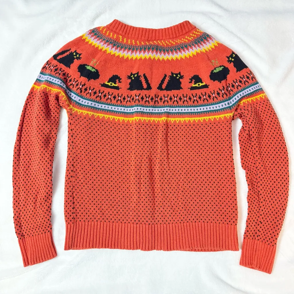 ModCloth Halloween "Witches Candy" Fair Isle Knit Cardigan - Small - Image 2