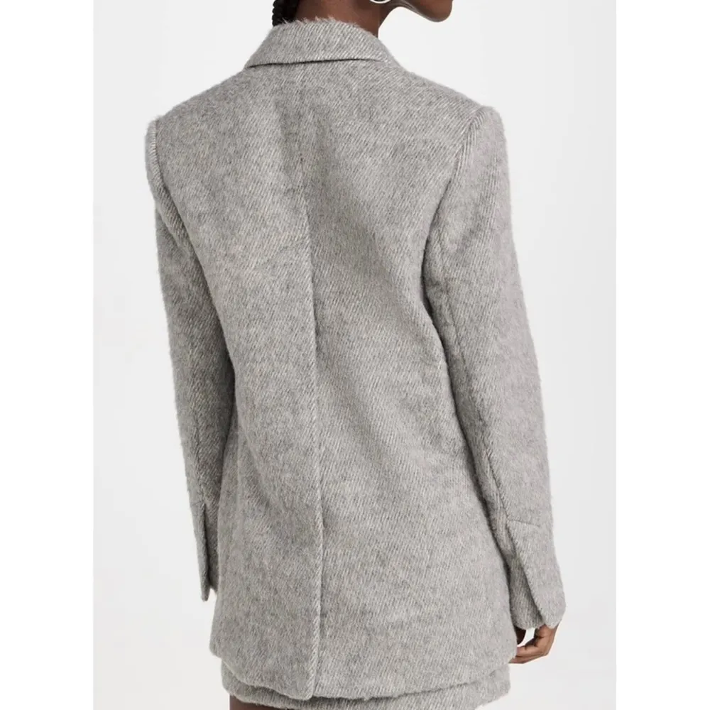 Helmut Lang Grey Melange wool blend oversized blazer - Image 4