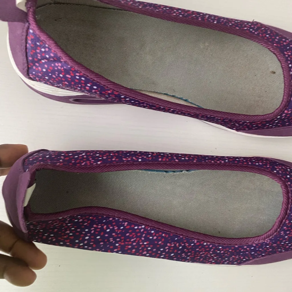 Stylish Purple Polka Dot Women's Flats Size 9 - Image 6
