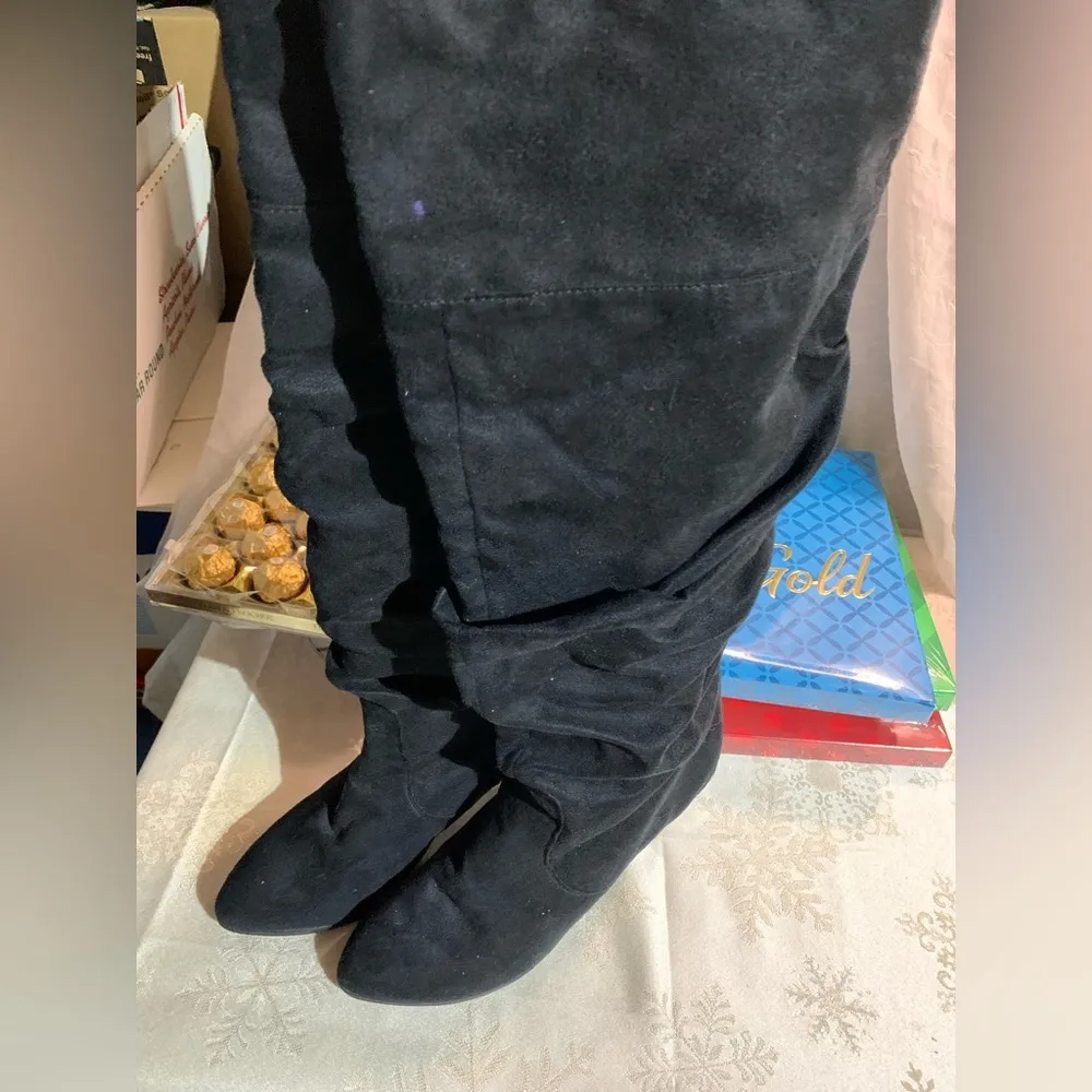 Gap  Black Slouch Half Calf Boots - Image 7