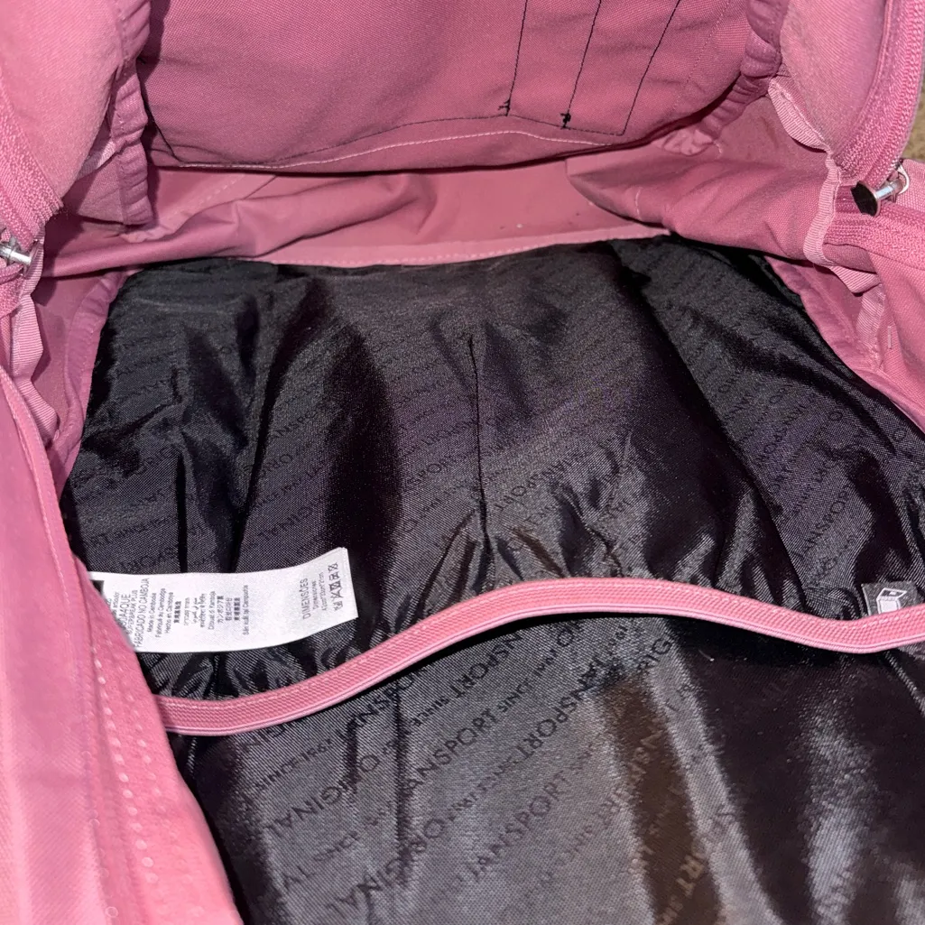 JANSPORT Pink Backpack‎ Classic School Bag Adjustable Straps Unisex Travel - Image 7