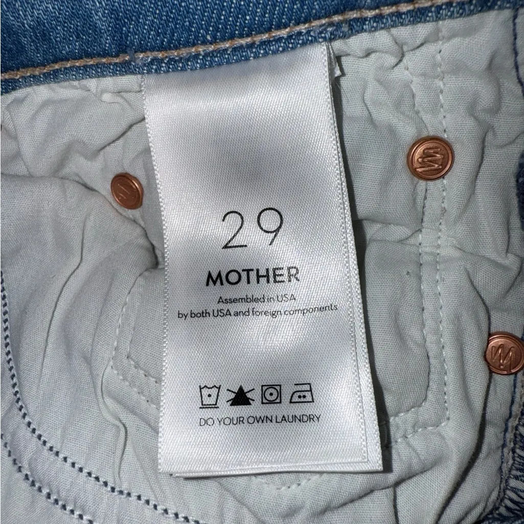 MOTHER The Insider Crop Step Fray Jeans – Thrilling Shots / Size 29 Blue - Image 10