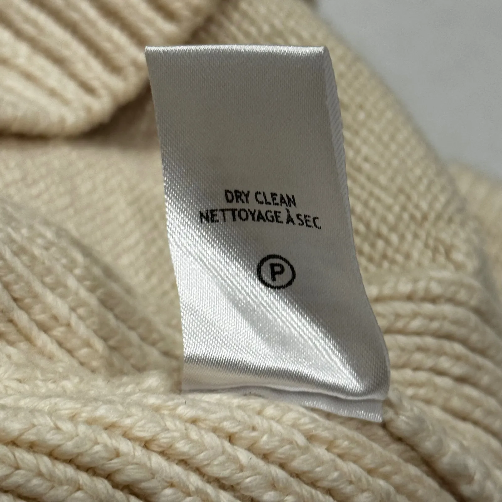 A.L.C. Cream Ribbed Knit Square Neck Cashmere Blend  sweater Tank Top Sweater M - Image 5