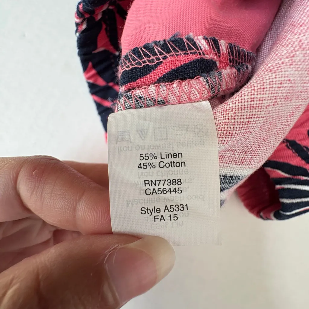 J. Crew Women's 3" printed boardwalk pull-on short pink blue size 2 - Image 6