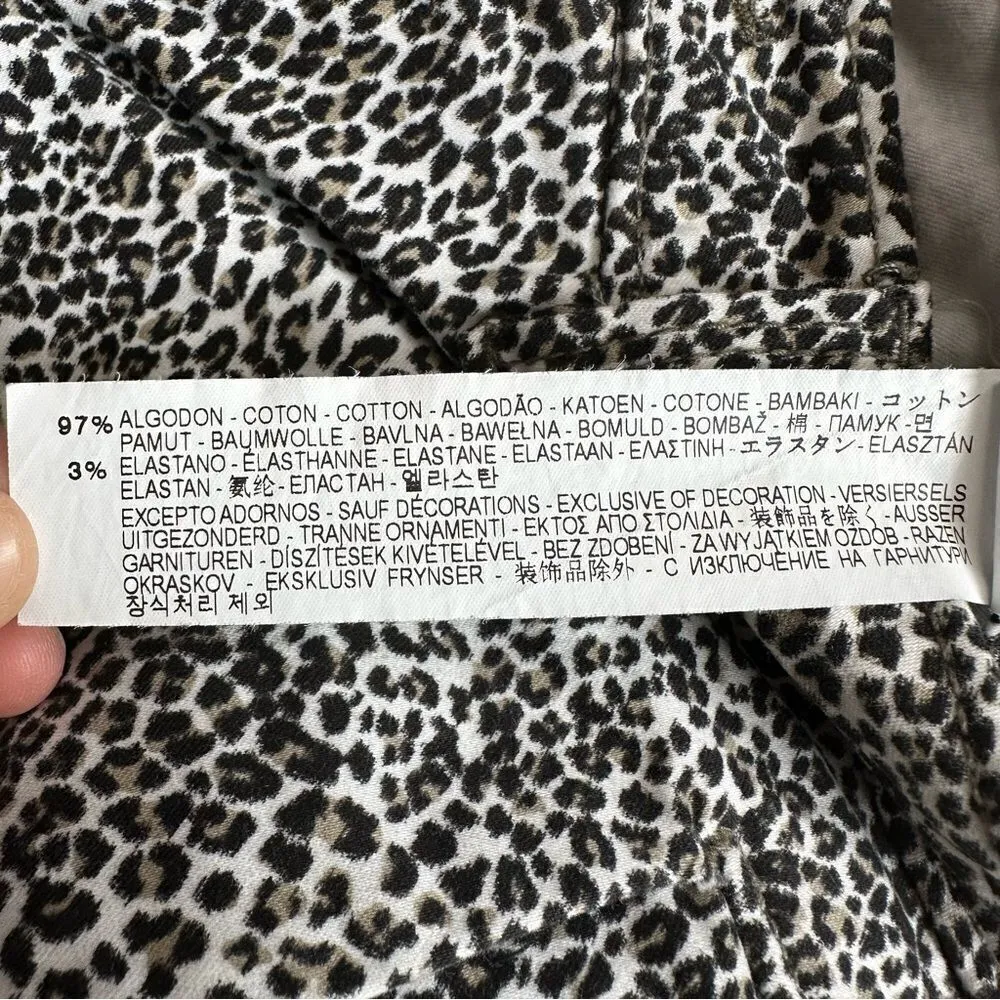 Zara Basic Denim Z1975 Leopard Skinny Jeans, Size 4 - Image 10