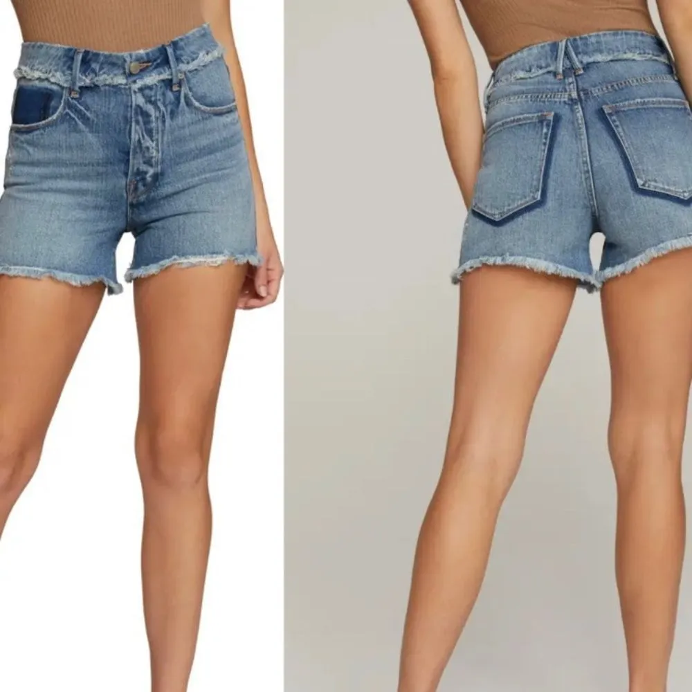 Good American Bombshell Shadow Pocket Denim Shorts 2 26 - Image 2