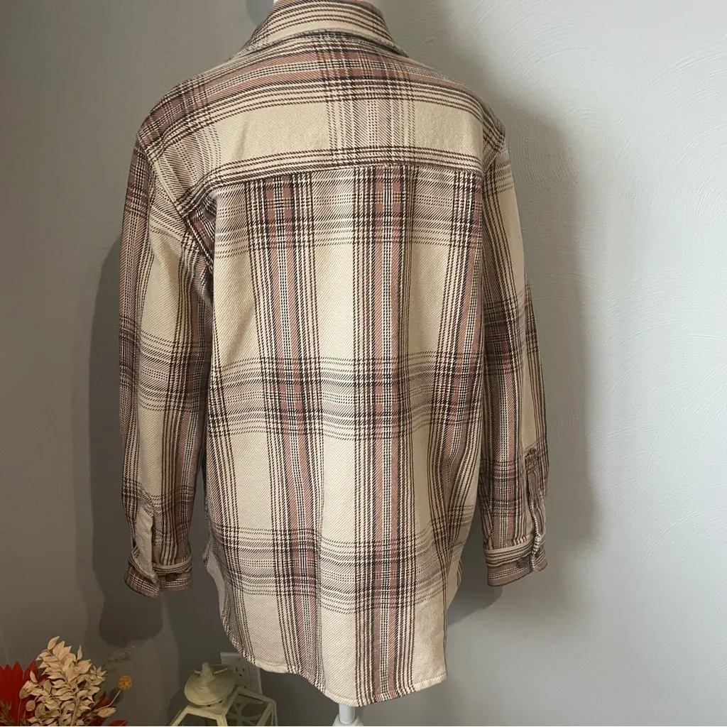 Carhartt Women's Loose Fit Heavyweight Twill Plaid Shirt/Shacket in nutmeg - Image 3