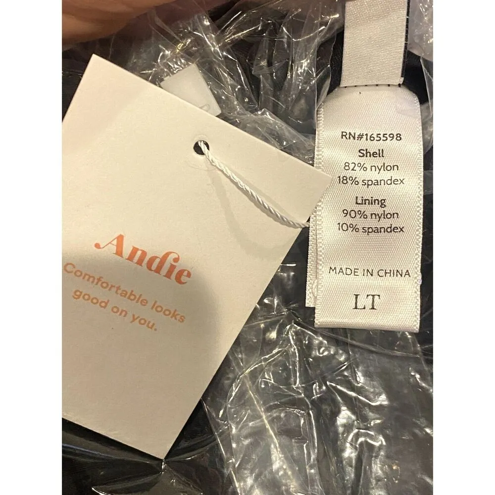 NWT Andie The Santorini One Piece Knotted Swimsuit Removable Cups LT Black #2950 - Image 8