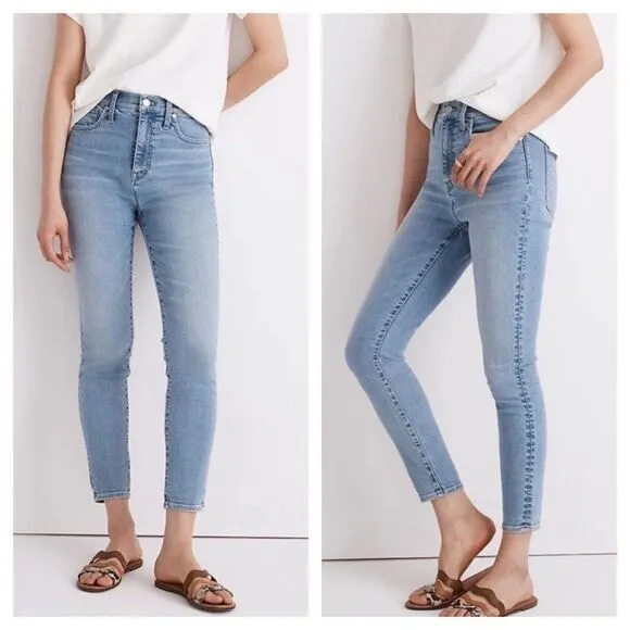 Madewell 11" High-Rise Skinny Crop Jeans‎ Webb wash - Image 2