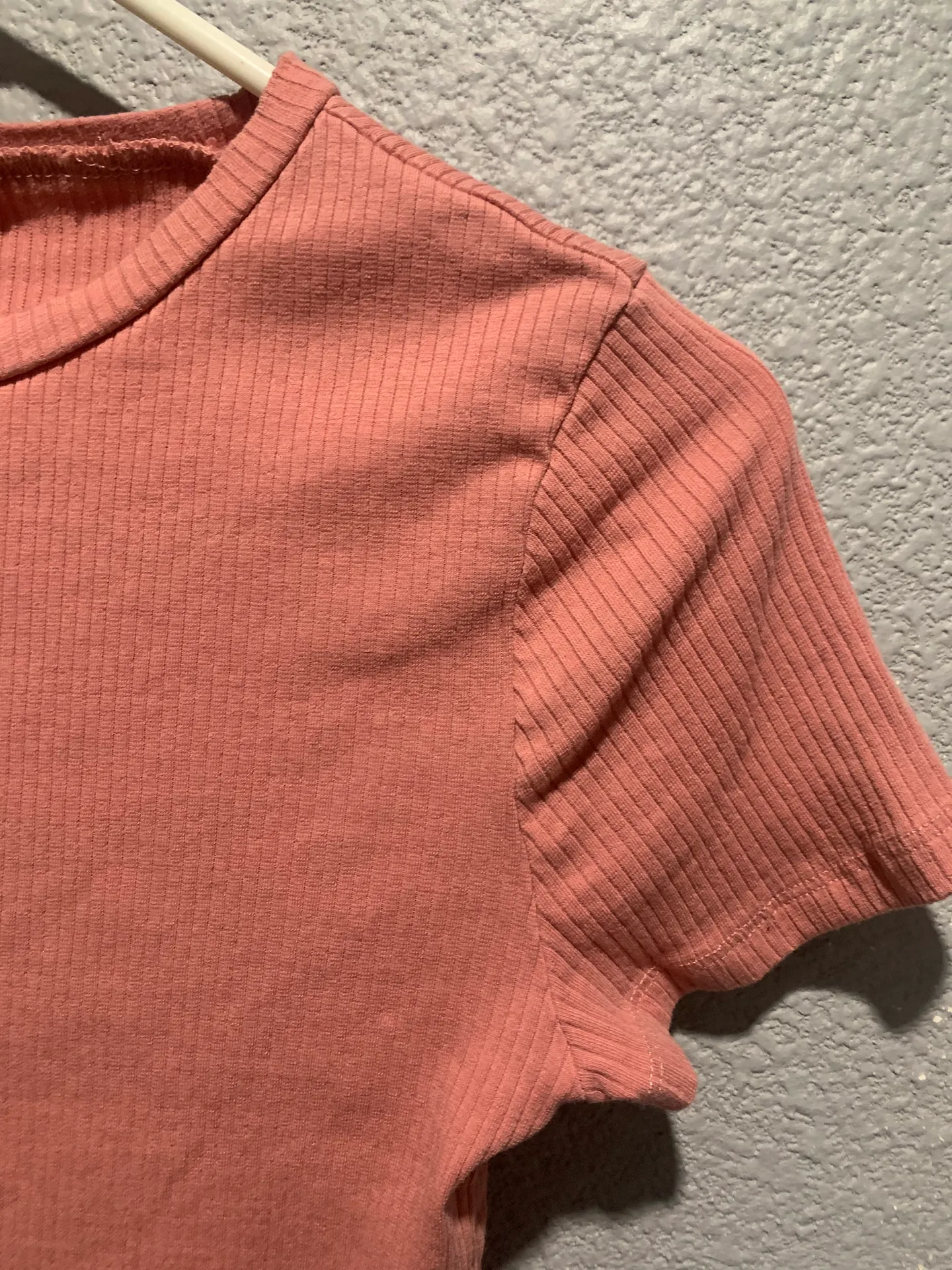 H&M Mauve Ribbed Crop Top - Image 2