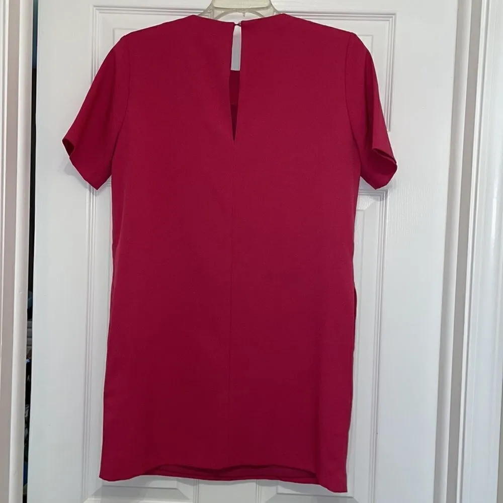 Blaque Label Raspberry colored Shift dress with pockets - Image 7