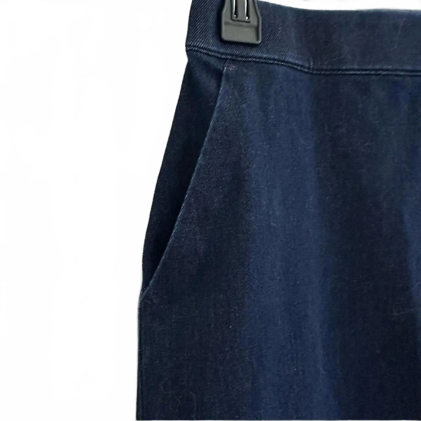 Uniqlo Ultra Stretch Narrow Skirt Midi Denim Navy NWT XS - Image 4