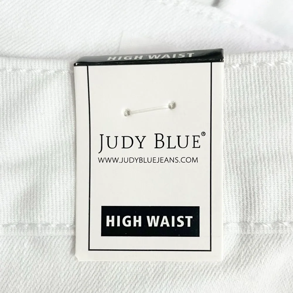 NWT Judy Blue White High Rise Button-Fly Patch Pocket Flare Jeans Size 27 NEW - Image 11