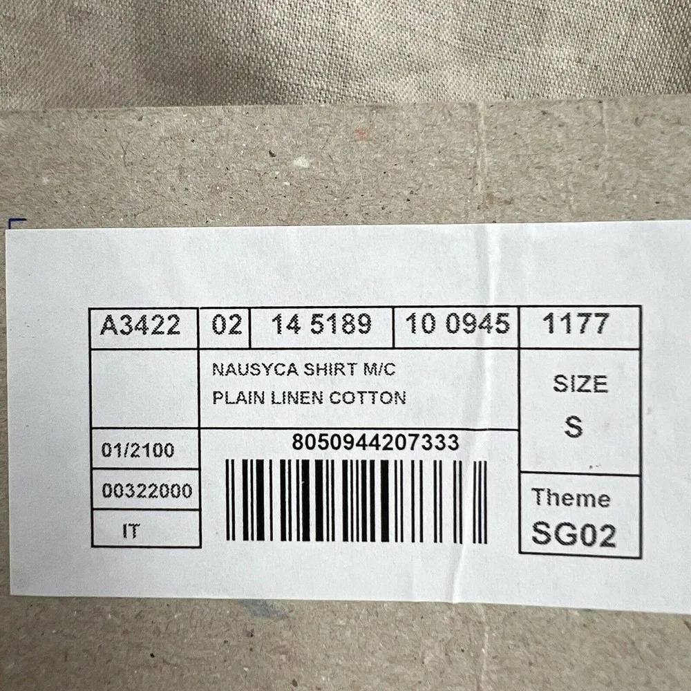 GAS Jeans Linen Blend Nausyca Button Front Shirt Size Small New - Image 6