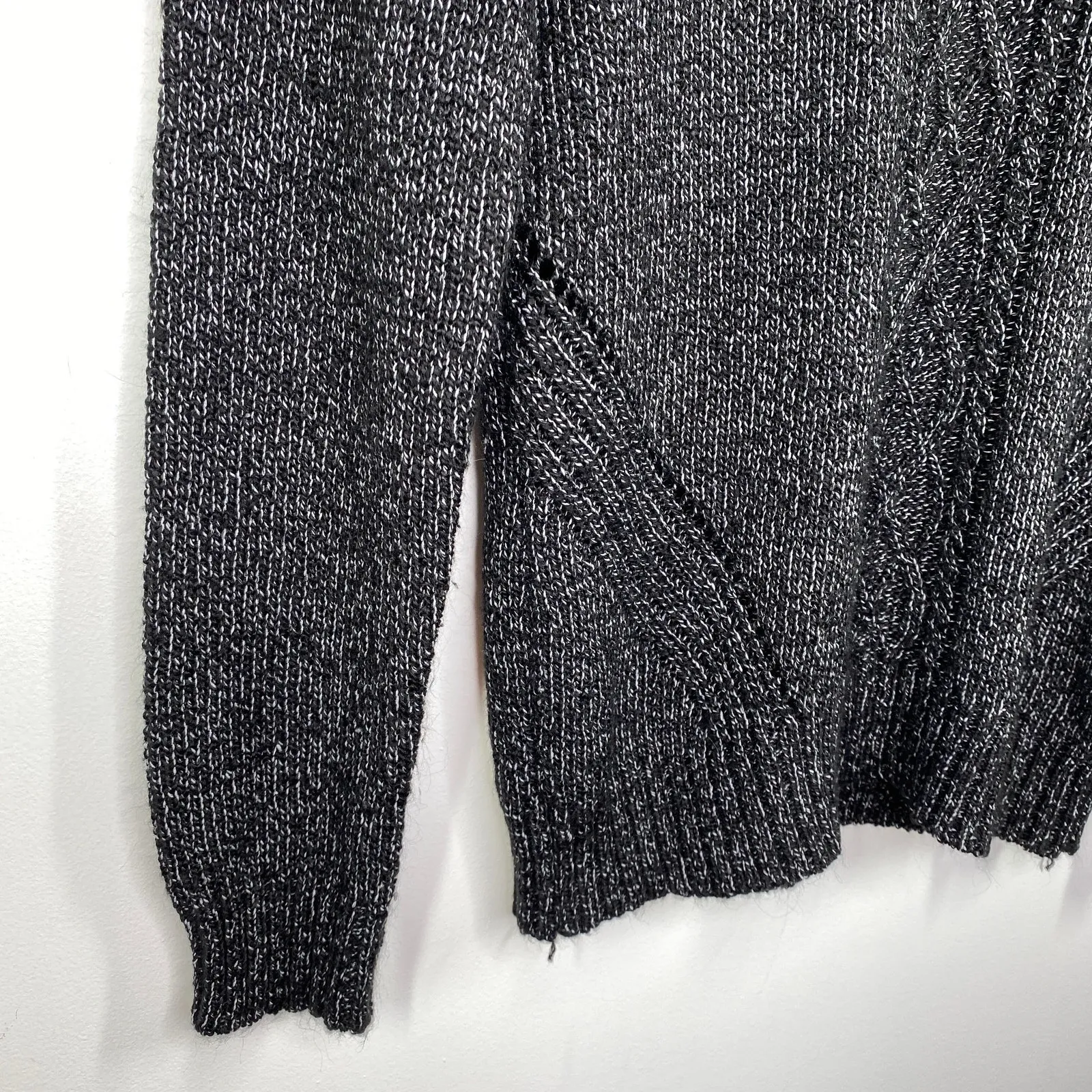 By Design Black Mock Neck Long Sleeve Knit Pullover Sweater Women's Size Small S - Image 4