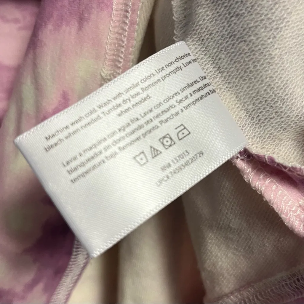 Wildfox Lounge Set Tie Dye Stars in Purple & White Sz M NWT Sweatshirt & Shorts - Image 8