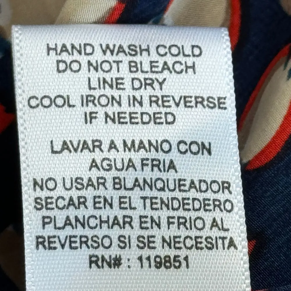 Halo Sleeveless Top Womens Size L Navy Birds Print Cute Preppy Indie Casual Chic Blue Size L - Image 11