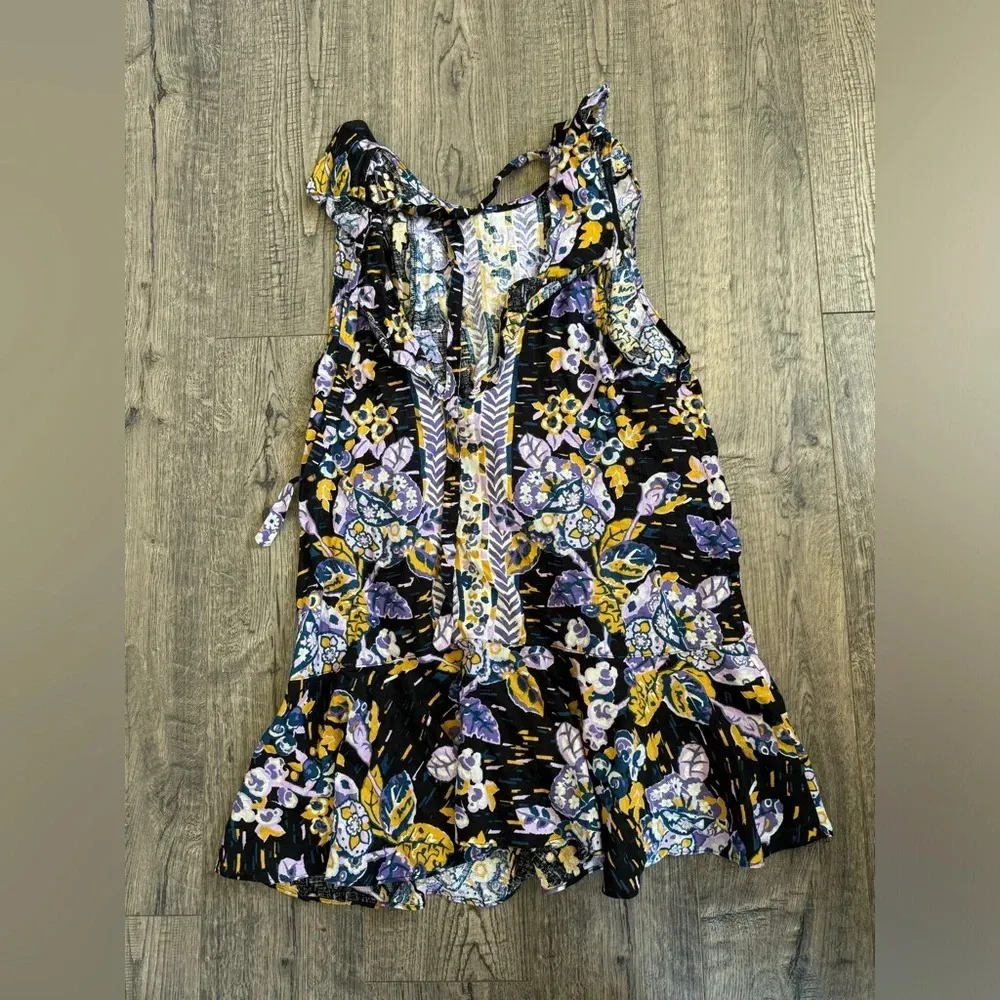 Free People SUMMER IN TULUM Floral Print Linen Blend Tunic Top- Mini Dress - Image 5