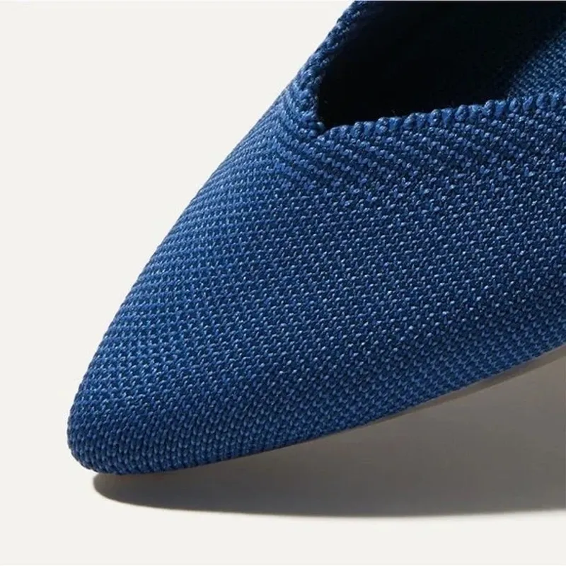 [Rothy’s] The Point Deep Ocean Blue Slip On Washable Ballet Flats Like New 10.5 - Image 2