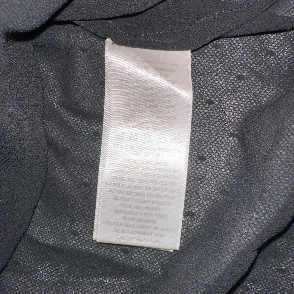 Equipment Femme Garion Long Sleeve Mesh Sheer Button Down Black Top SMALL - Image 6