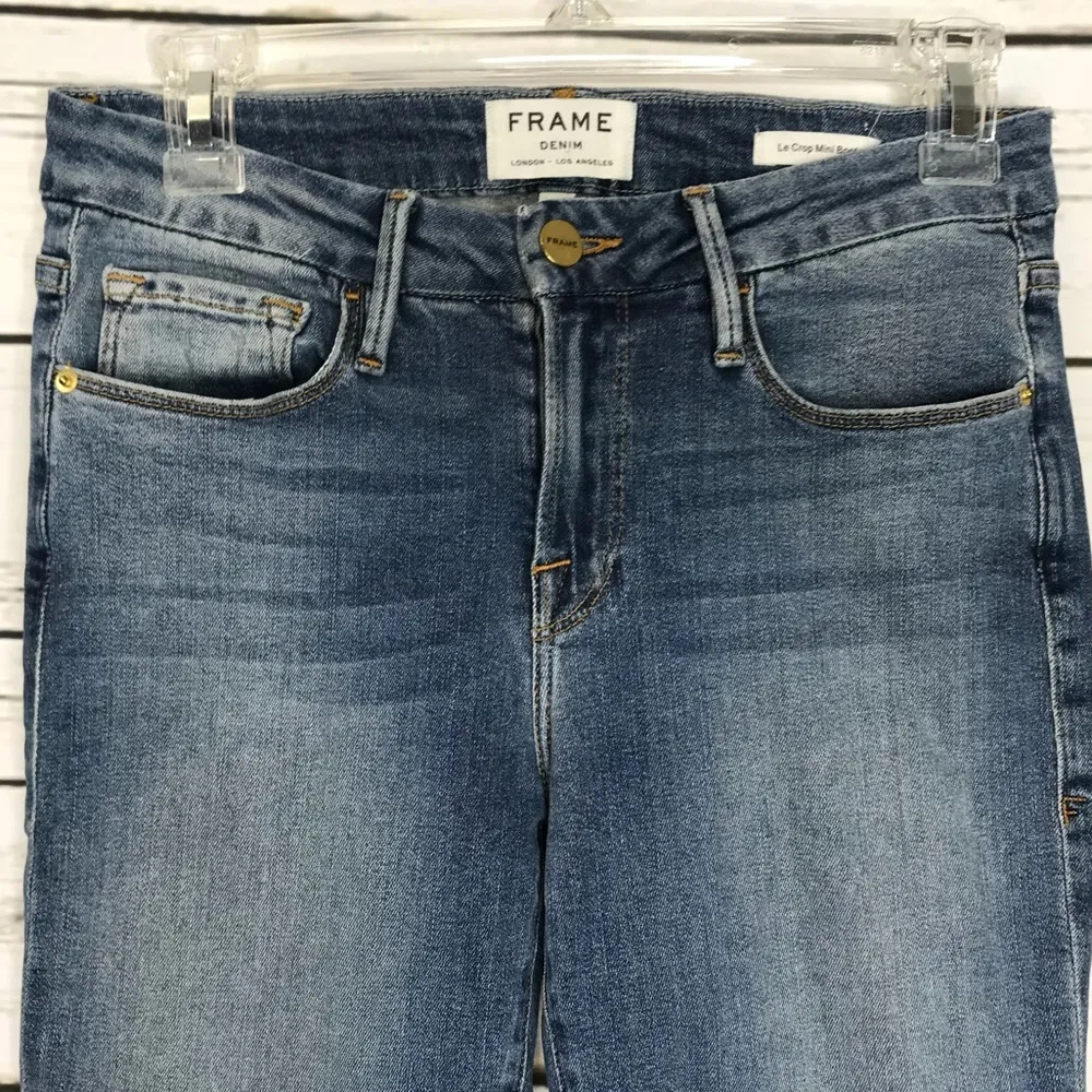 🌻Frame Denim Le Crop Mini Boot Medium Wash Jean 26 - Image 4