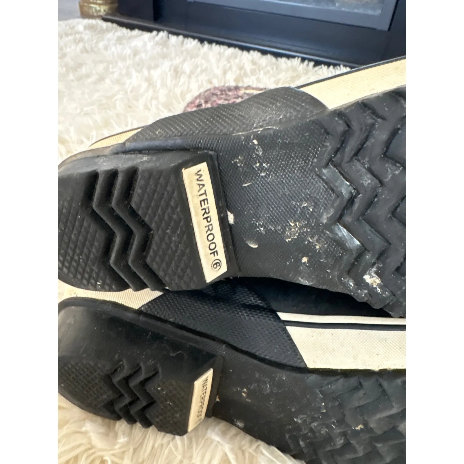 Sorel Joan of Arctic Wedge II Tall Boots‎ Houndstooth Black Pink Womens Size 6 - Image 11