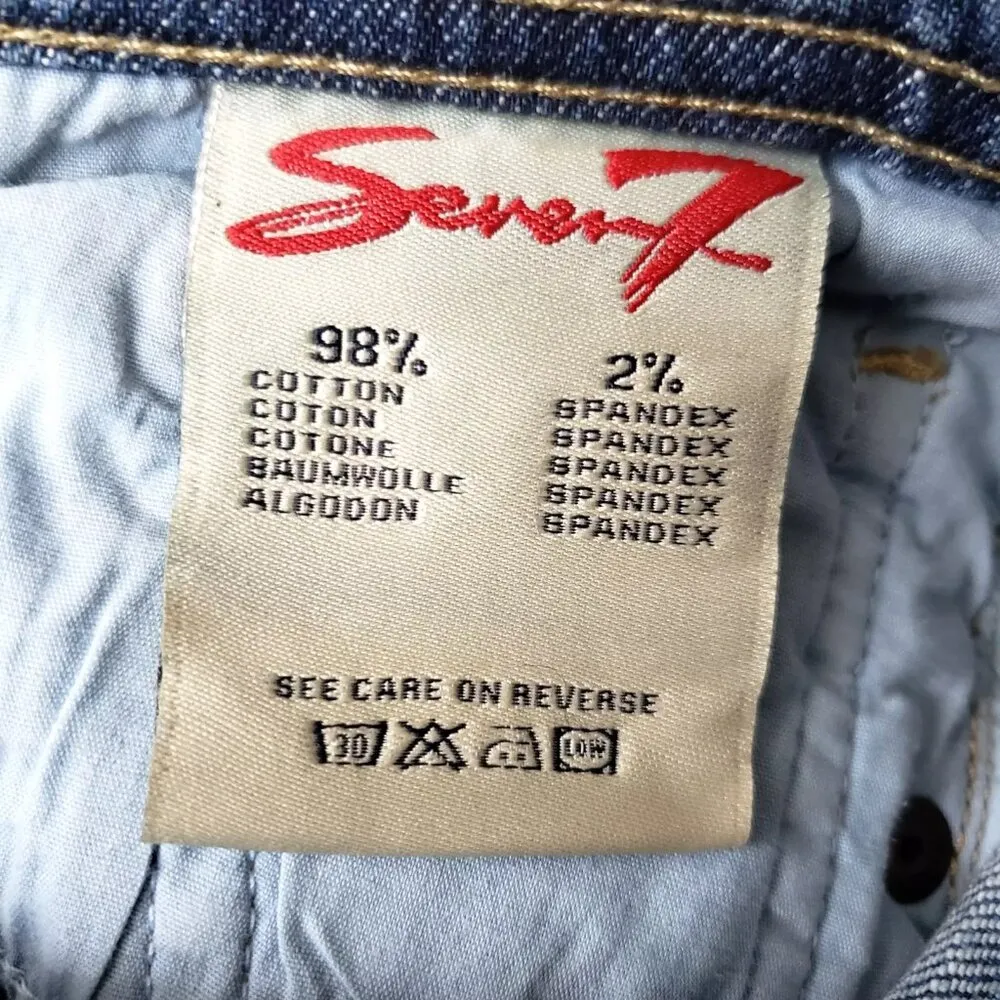 Seven7 Jeans Womens 24 Straight Leg Low Rise Waist Medium Wash Denim Cotton - Image 5