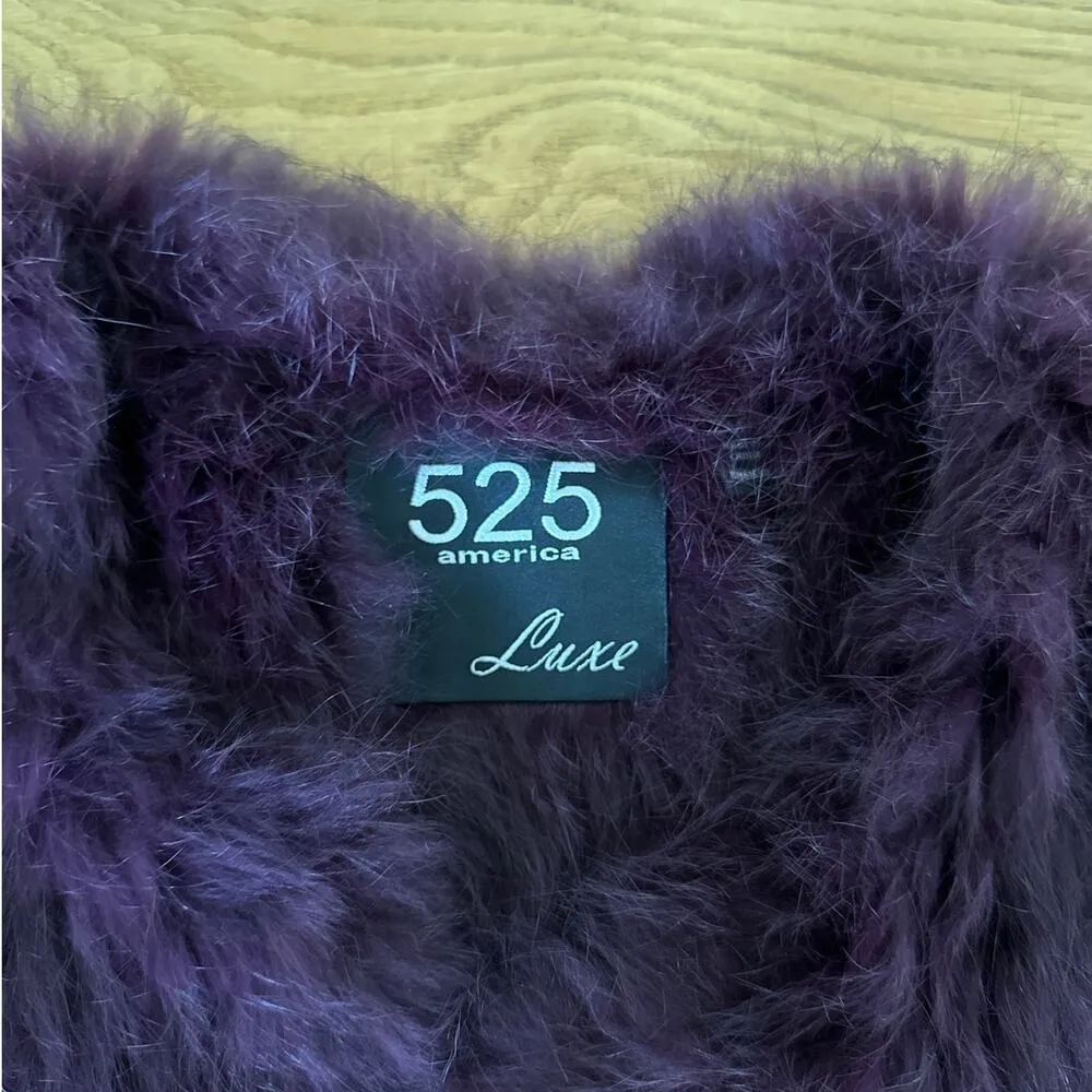 525 America Luxe - Rabbit Fur Sleeveless Vest in Deep Purple - Image 2