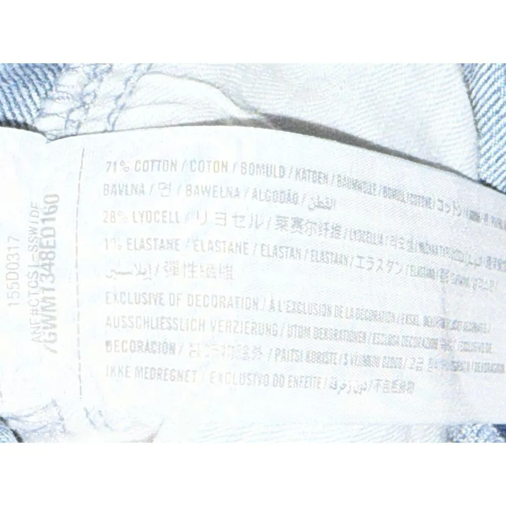 Abercrombie & Fitch A&F Mom Jean Blue High Waisted Ankle Cropped Jeans Size 27 4 - Image 4